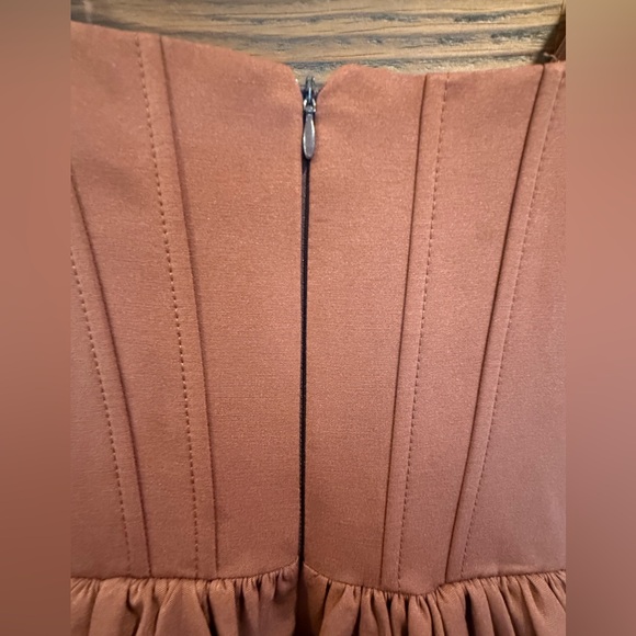 STAUD Brown Corset Mini Dress NWOT - Picture 13 of 16